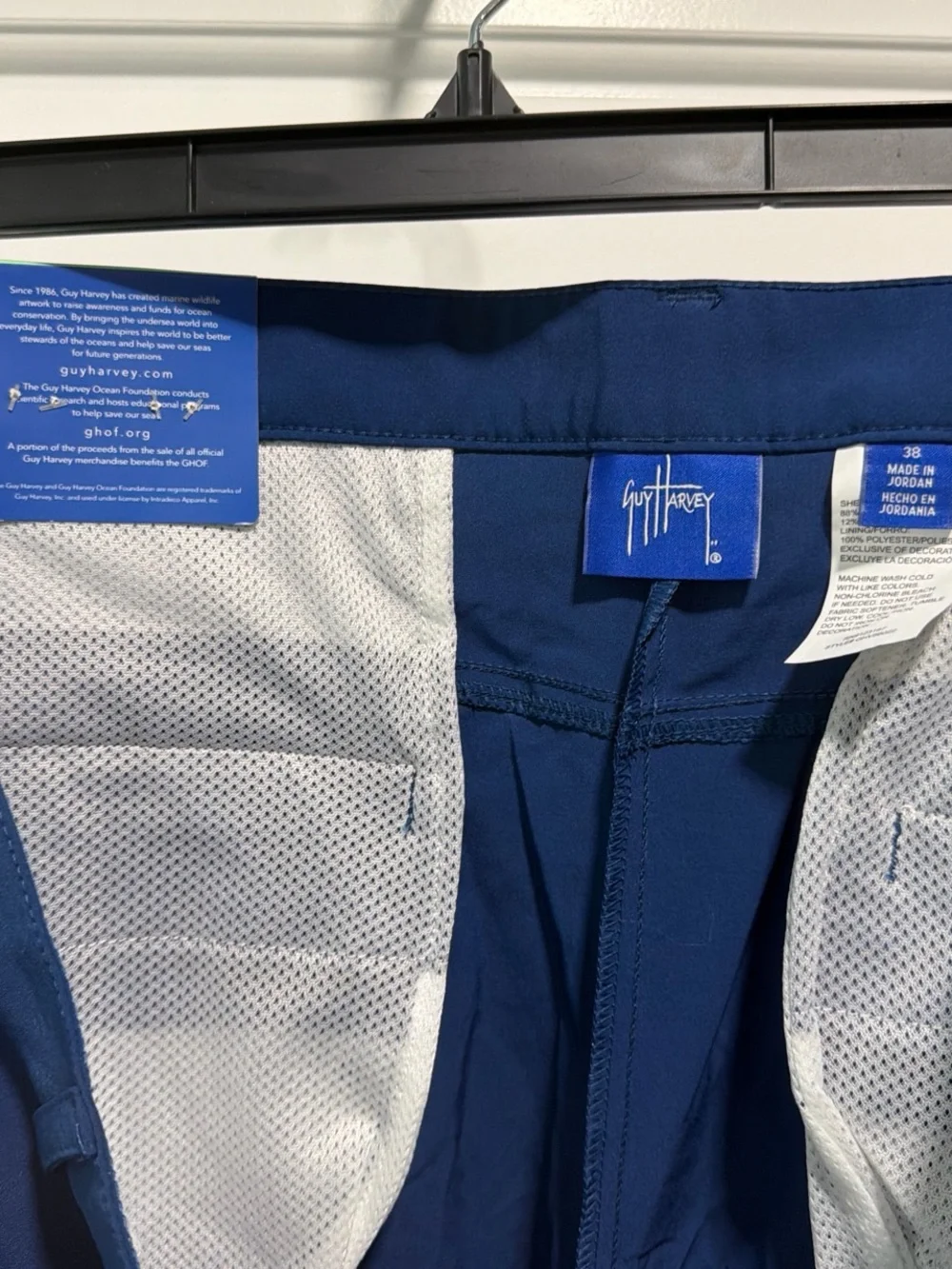 Guy Harvey Men's Royal Blue Flat Front Shorts